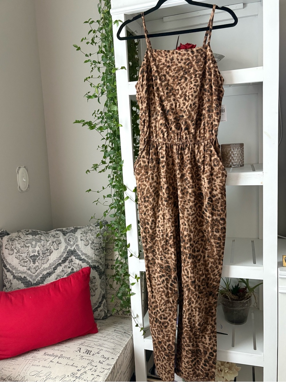 Old Navy Leopard Print Sleeveless Jumpsuit - Brown/Tan